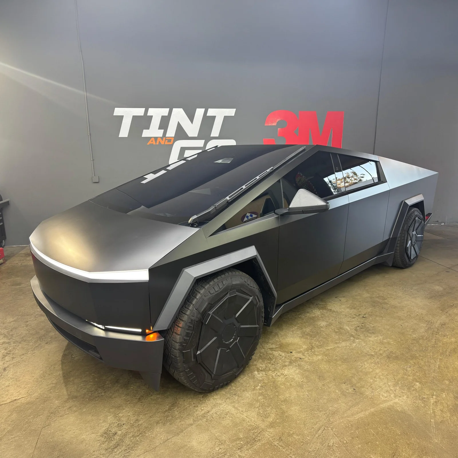 Tesla Cybertruck after professional tint and protection work at Tint and Go Pro